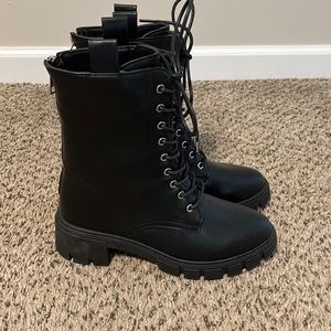 Pink Lily Combat Boots